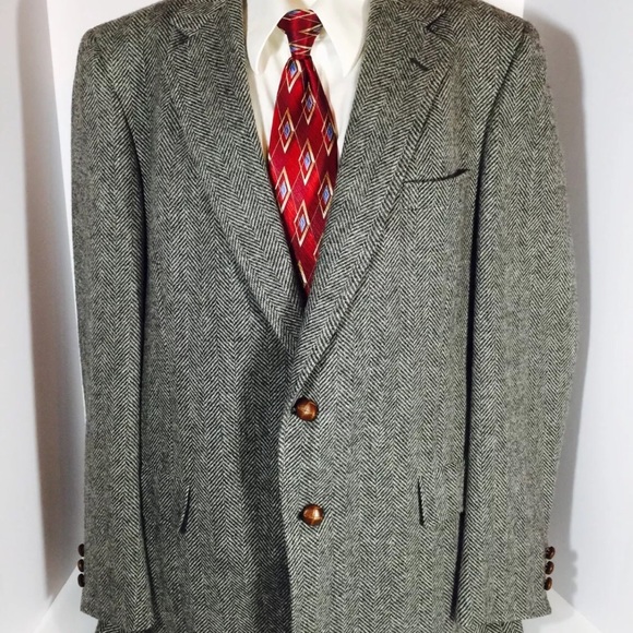 Austin Reed Other - Austin Reed Gray Tweed Herringbone Wool Jacket